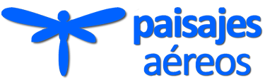 logo paisajes aereos con libelula